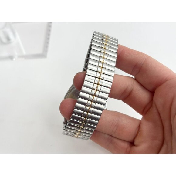 Pulsar Dual T Flexible Men's Day/Date Silver T Vintage Wristwatch - 30mm WORKS! - Picture 10 of 10